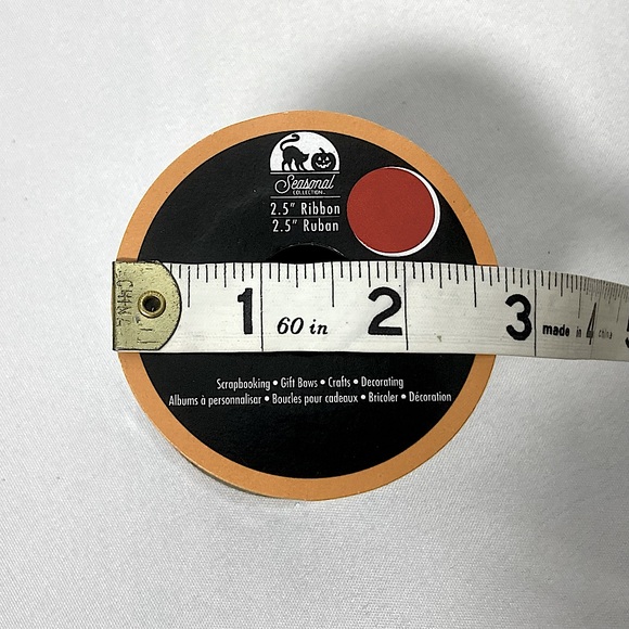 Halloween Black and White Skeletons Wire Edged Craft Ribbon 2.5” x 108” - Picture 6 of 6